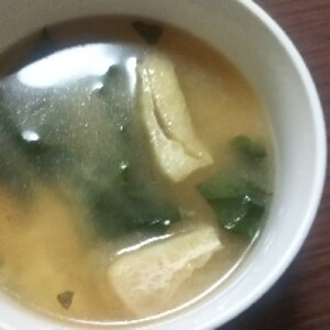 お味噌汁☆サラダほうれん草・油揚げ・さつまいも